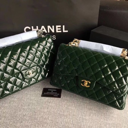 Chanel Classic Flap Bag Original Leather A1113 Green