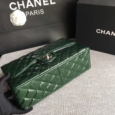 Chanel Classic Flap Bag Original Leather A1113 Green