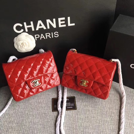 Chanel Classic Flap mini Bag Original Leather A1115 Red