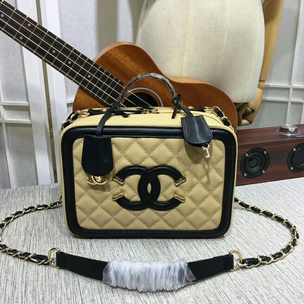 Chanel Calfskin Leather Shoulder Bag 6070 Camel