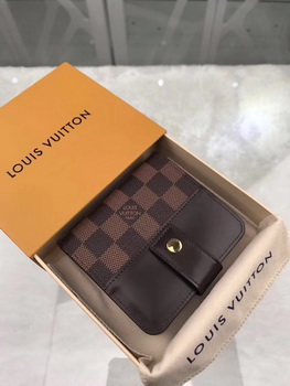 Louis Vuitton Damier Ebene Canvas Zipped Compact Wallet N61667