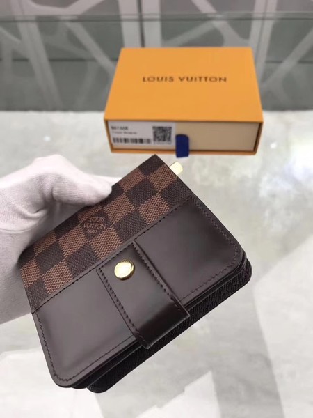 Louis Vuitton Damier Ebene Canvas Zipped Compact Wallet N61667