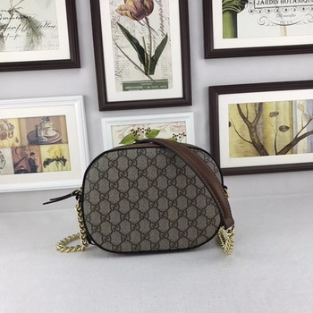 Gucci GG Supreme mini Chain Bag ‎409535 Brown