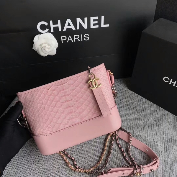 Chanel Gabrielle Mini Shoulder Bag Original Python Leather 8122A Pink