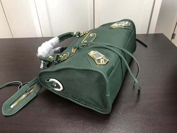 Balenciaga Giant City Gold Studs Handbag B084335 Green