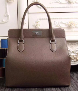 Hermes Original Leather Toolbox Handbag 5689 Brown