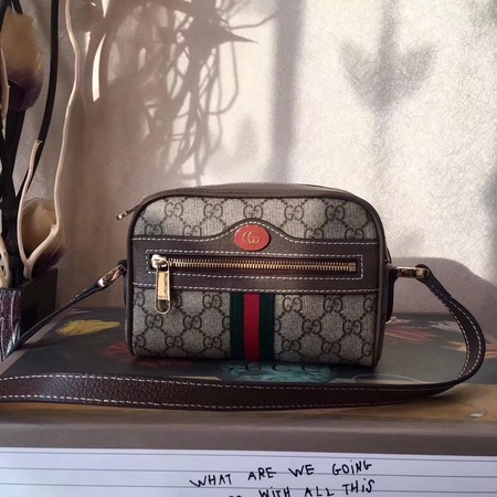 Gucci GG Supreme Canvas Shoulder Bag 501338 Brown