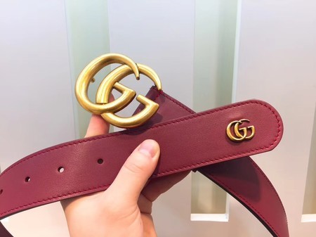 Gucci Leather Belt 414525 Wine