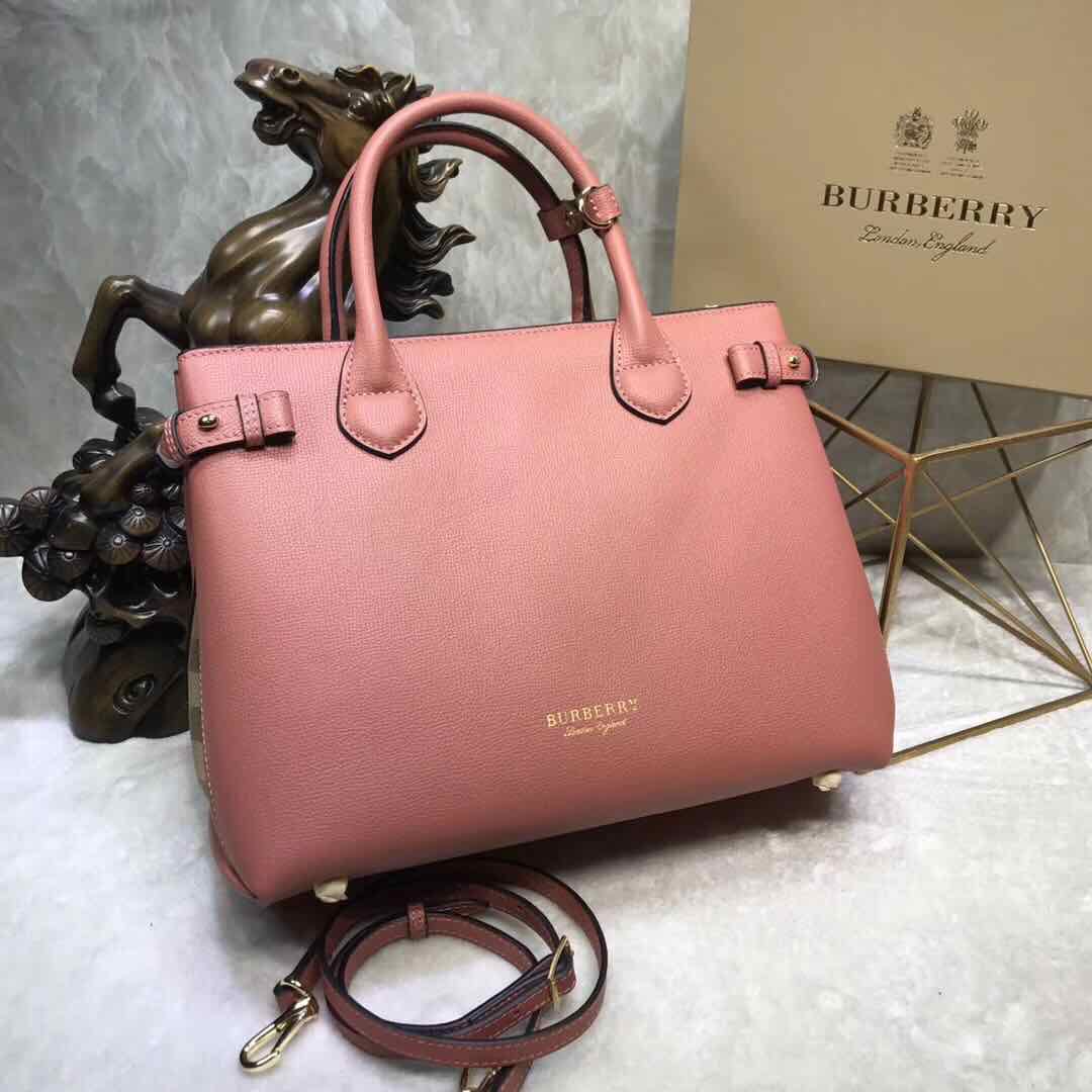 BurBerry Leather Tote Bag 5559 pink