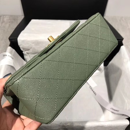 Chanel Flap Shoulder Bag Original Caviar Leather CF1116 green