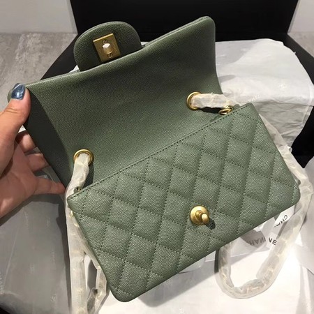 Chanel Flap Shoulder Bag Original Caviar Leather CF1116 green