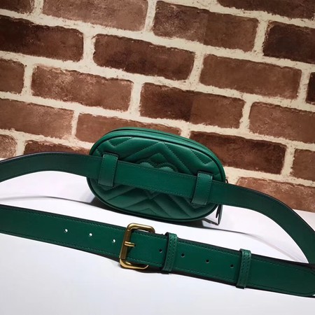 Gucci GG Marmont Leather waist pack 476434 green