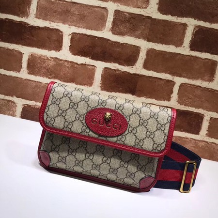 Gucci GG canvas supreme waist pack 489617 red