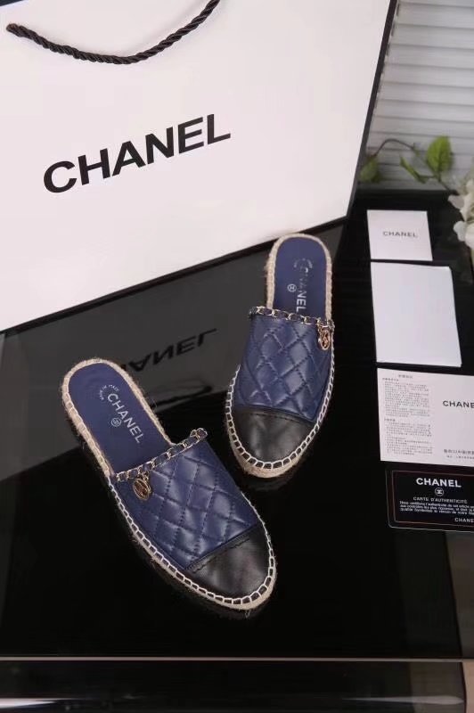 Chanel Slippers CH2284TZ dark blue