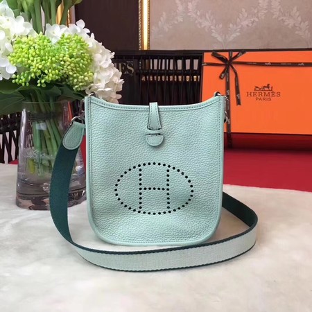 Hermes Evelyne mini 17cm Messenger Bag Original Calf Leather H1187 Light Green