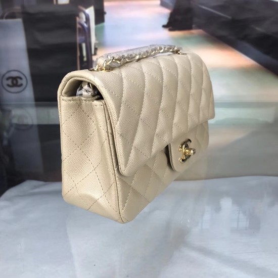 Chanel Original Caviar Leather Flap cross-body bag CF1116 gold Gold chain