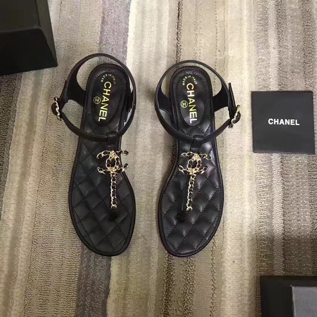 Chanel sandals CH2328LS black heel of a shoe 4CM