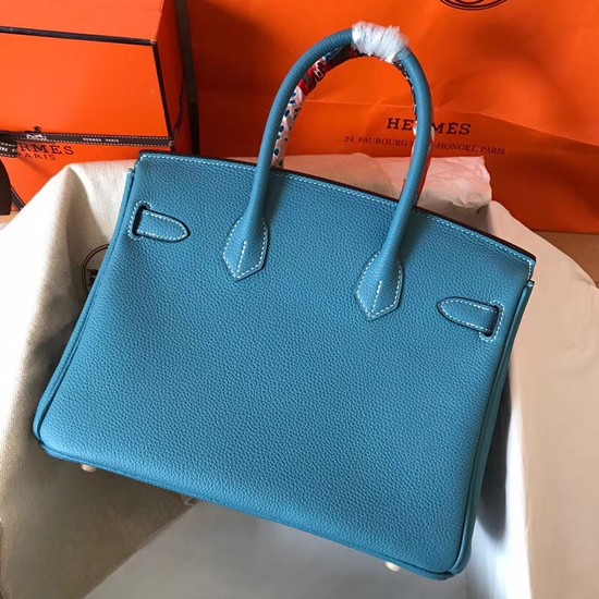 Hermes Birkin Tote Bag Original Togo Leather BK35 blue