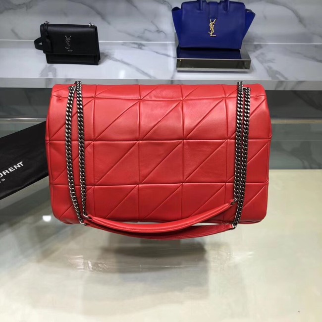 Saint Laurent Jamie Monogram Giant Full-Flap Chain Shoulder Bag NMS18 red