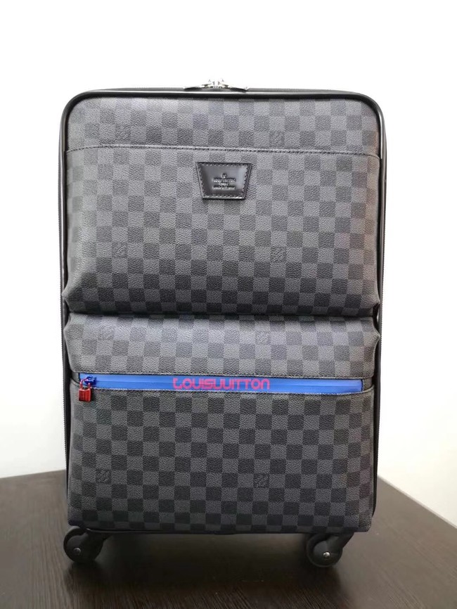 Louis Vuitton Damier Graphite canvas Universal wheel Pegase 55 N41385 black