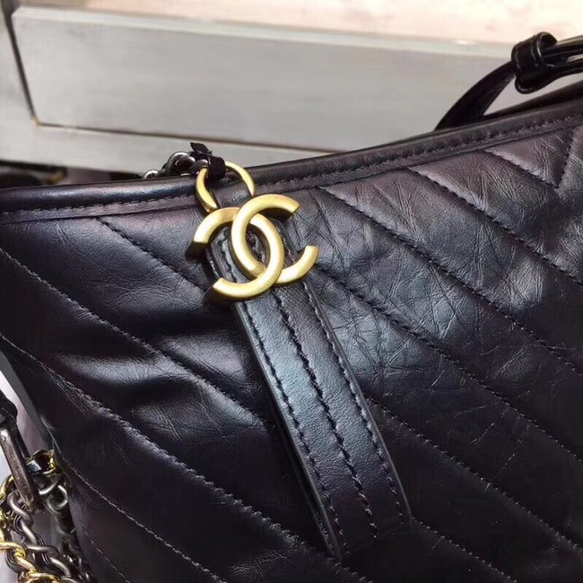 CHANEL GABRIELLE Original leather Hobo Bag A93842 black