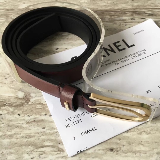 Chanel Original Calf leather Belt 56988 fuchsia