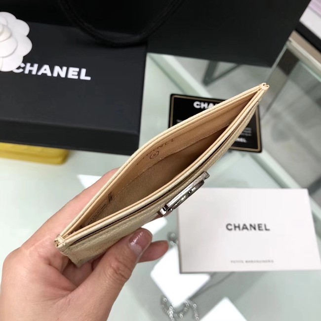 BOY CHANEL Card Holder A84431 gold