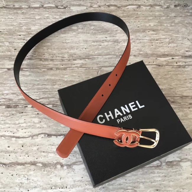 Chanel Original Calf leather Belt 56989 Camel