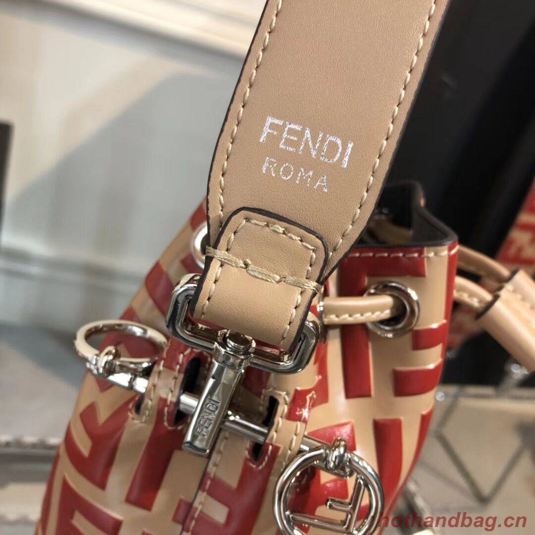 Fendi KAN I LOGO Handbag F0835 red