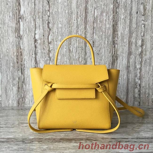 Celine NANO BELT BAG IN GRAINED CALFSKIN 99970 yellow