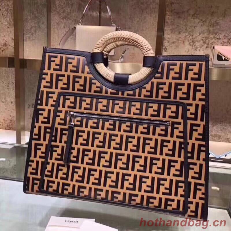 FENDI Kan I Original Leather Tote Bag 23589