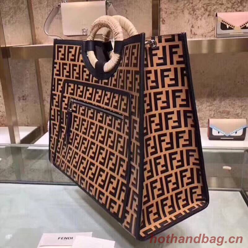 FENDI Kan I Original Leather Tote Bag 23589