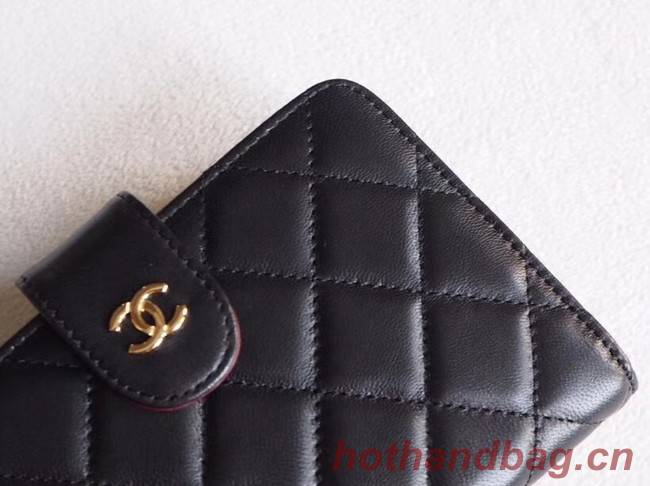 Chanel Classic Flap Sheepskin Wallet A48667 black