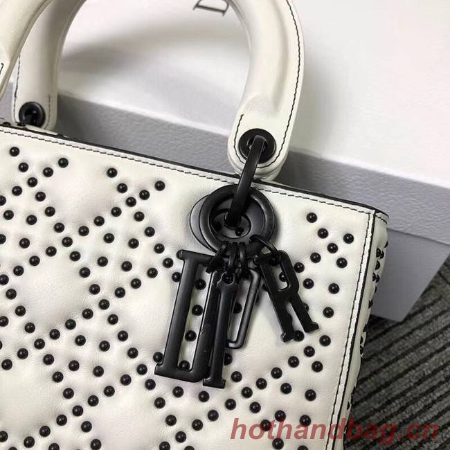 MINI LADY DIOR BAG CALFSKIN M0579S white