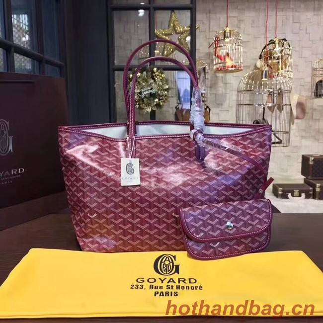 Goyard Y Doodling Calfskin Leather Tote Bag 36987 fuchsia