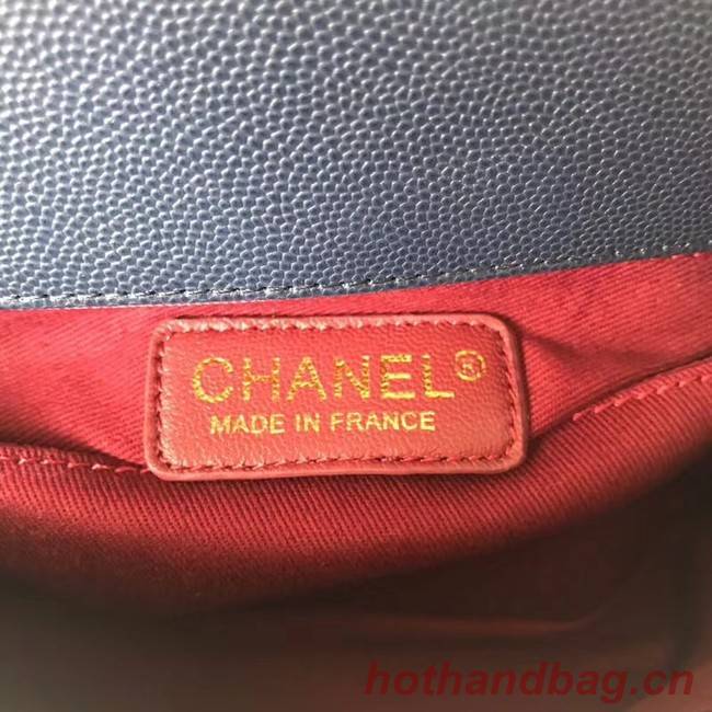 Chanel Small Flap Bag with Top Handle A92991 Dark blue