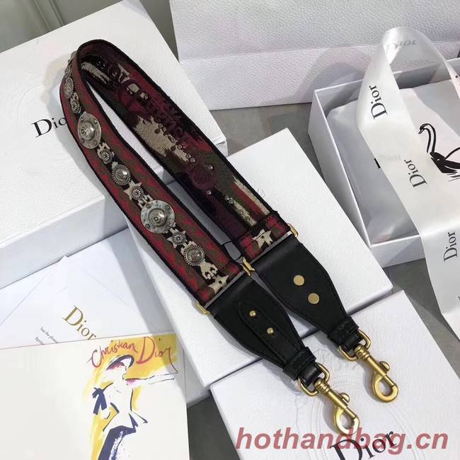 Dior RED CANVAS STRAP 2660