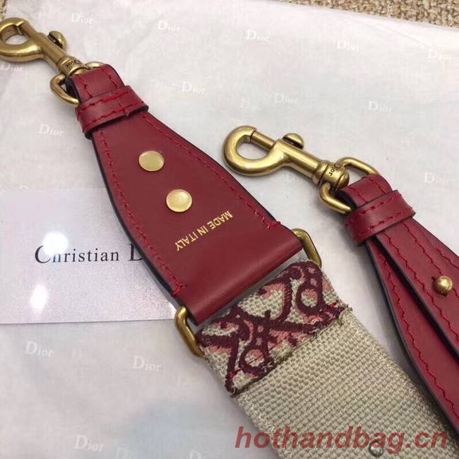 Dior BURGUNDY CANVAS STRAP 03566