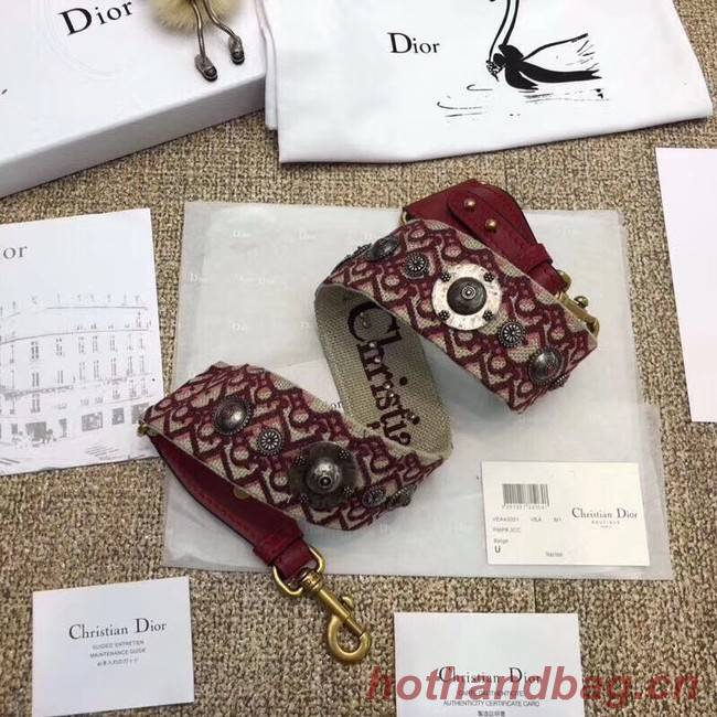 Dior BURGUNDY CANVAS STRAP 03566