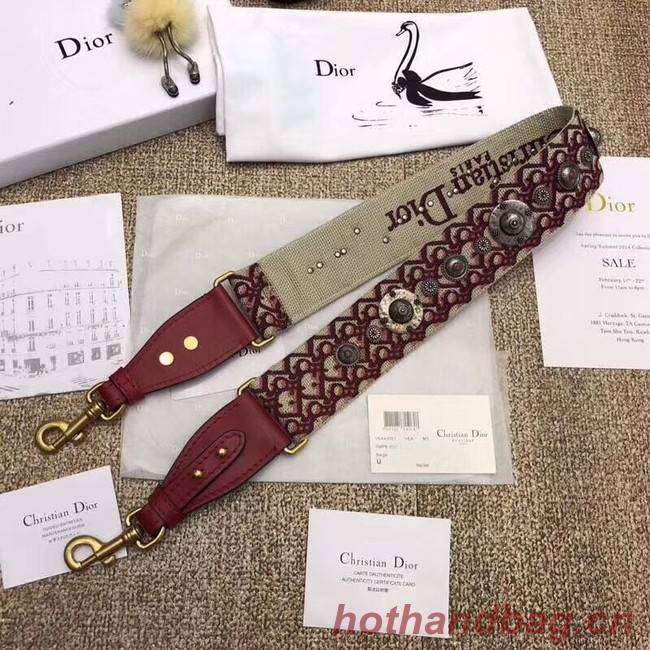 Dior BURGUNDY CANVAS STRAP 03566