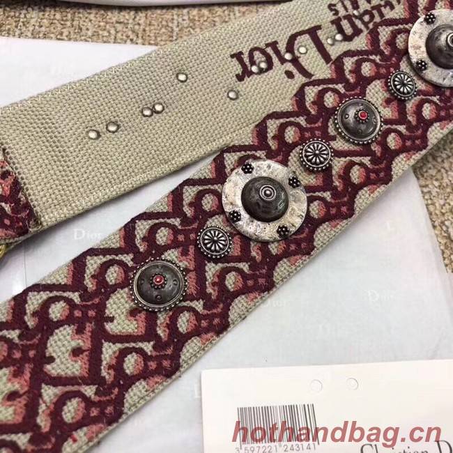 Dior BURGUNDY CANVAS STRAP 03566