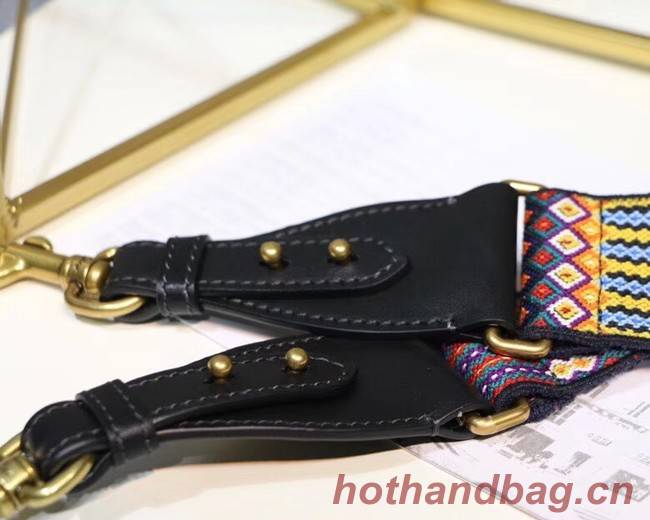 Dior MULTI-COLOURED CANVAS SHOULDER STRAP WITH MEDALLIONS 03566