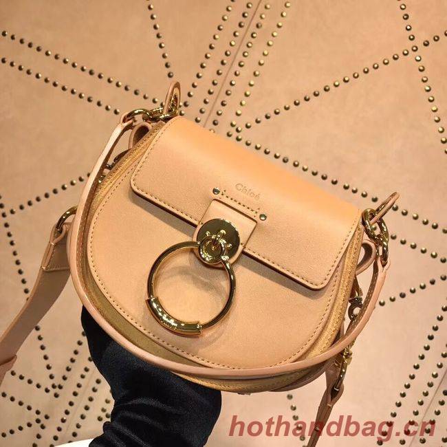 CHLOE Tess Small leather shoulder bag 3E153 apricot