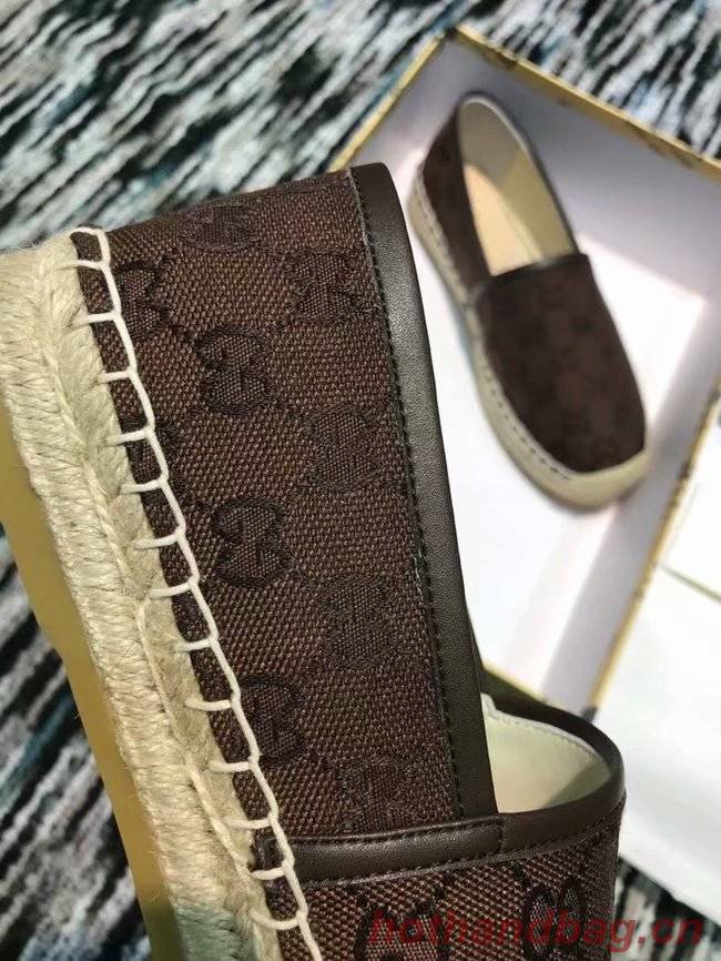 Gucci logo canvas espadrille GG1384LRF Chocolates