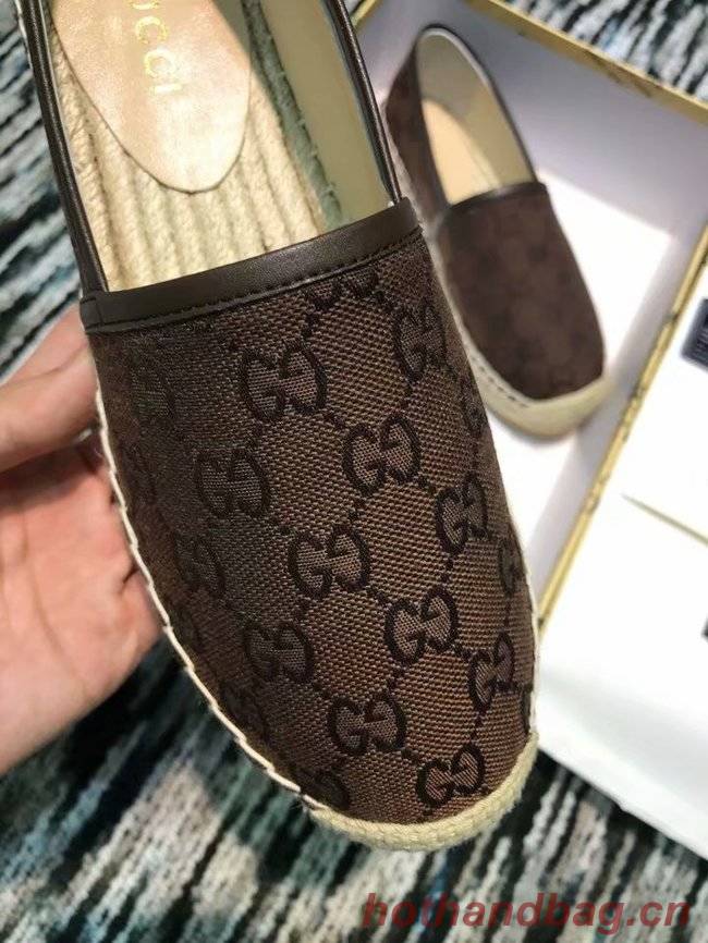 Gucci logo canvas espadrille GG1384LRF Chocolates