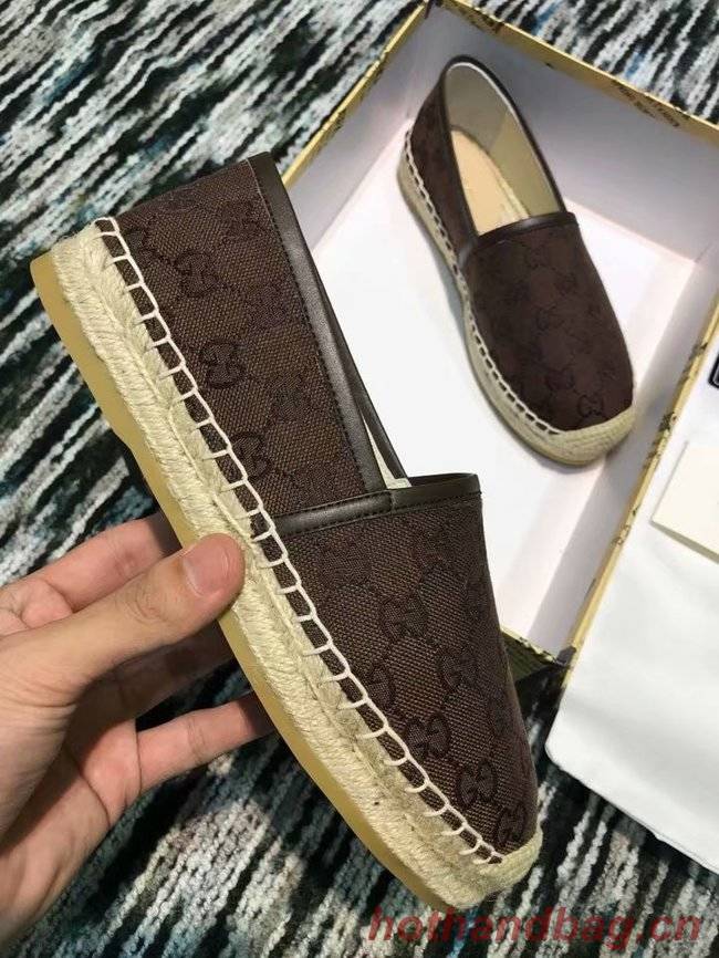 Gucci logo canvas espadrille GG1384LRF Chocolates