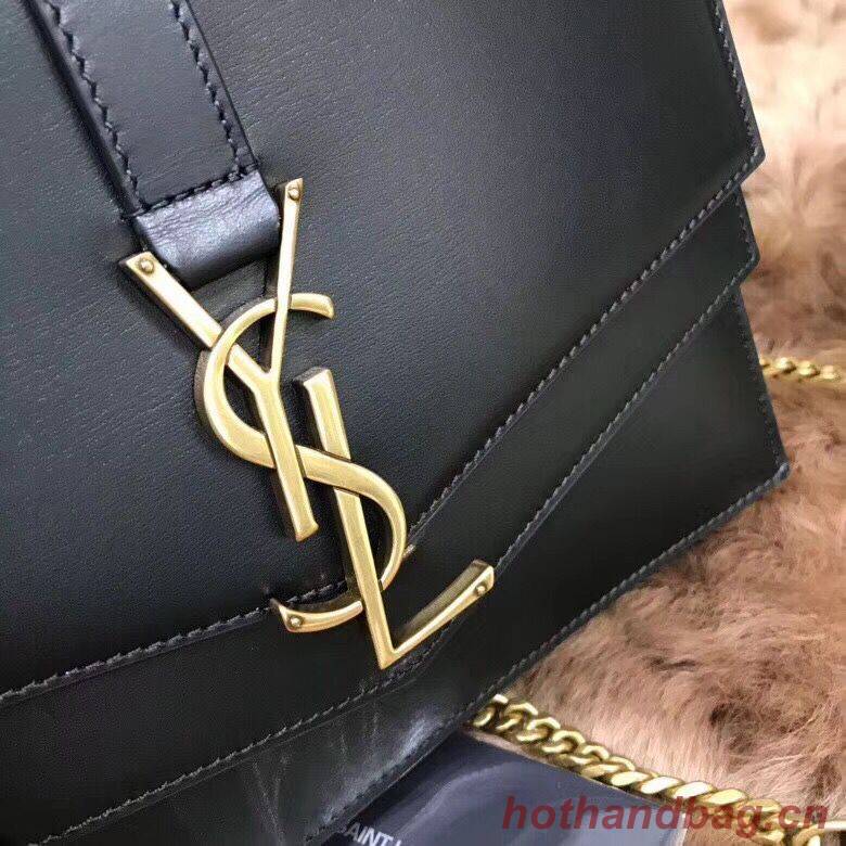 YSL Medium Sulpice Chain Bag In Burgundy Leather Y6253