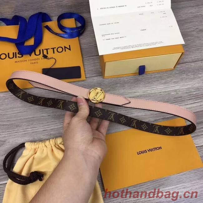 Louis Vuitton CIRCLE 20MM REVERSIBLE BELT M0053UA pink