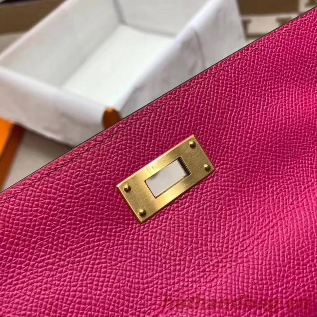 Hermes Kelly 28cm Shoulder Bags Epsom Leather KL28 Plum red&purple