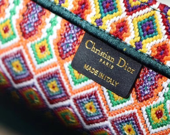 DIOR BOOK TOTE BAG IN MULTI-COLOURED EMBROIDERED CANVAS M1286 